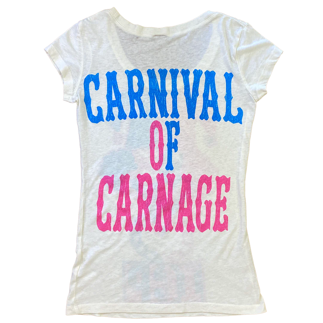 "Carnival Of Carnage Vintage" Womens T-Shirt - Image 3