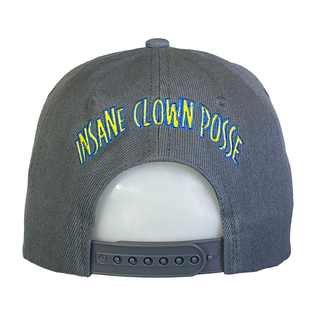 "Hatchetman" Embroidered Snapback Hat In Grey - Image 3