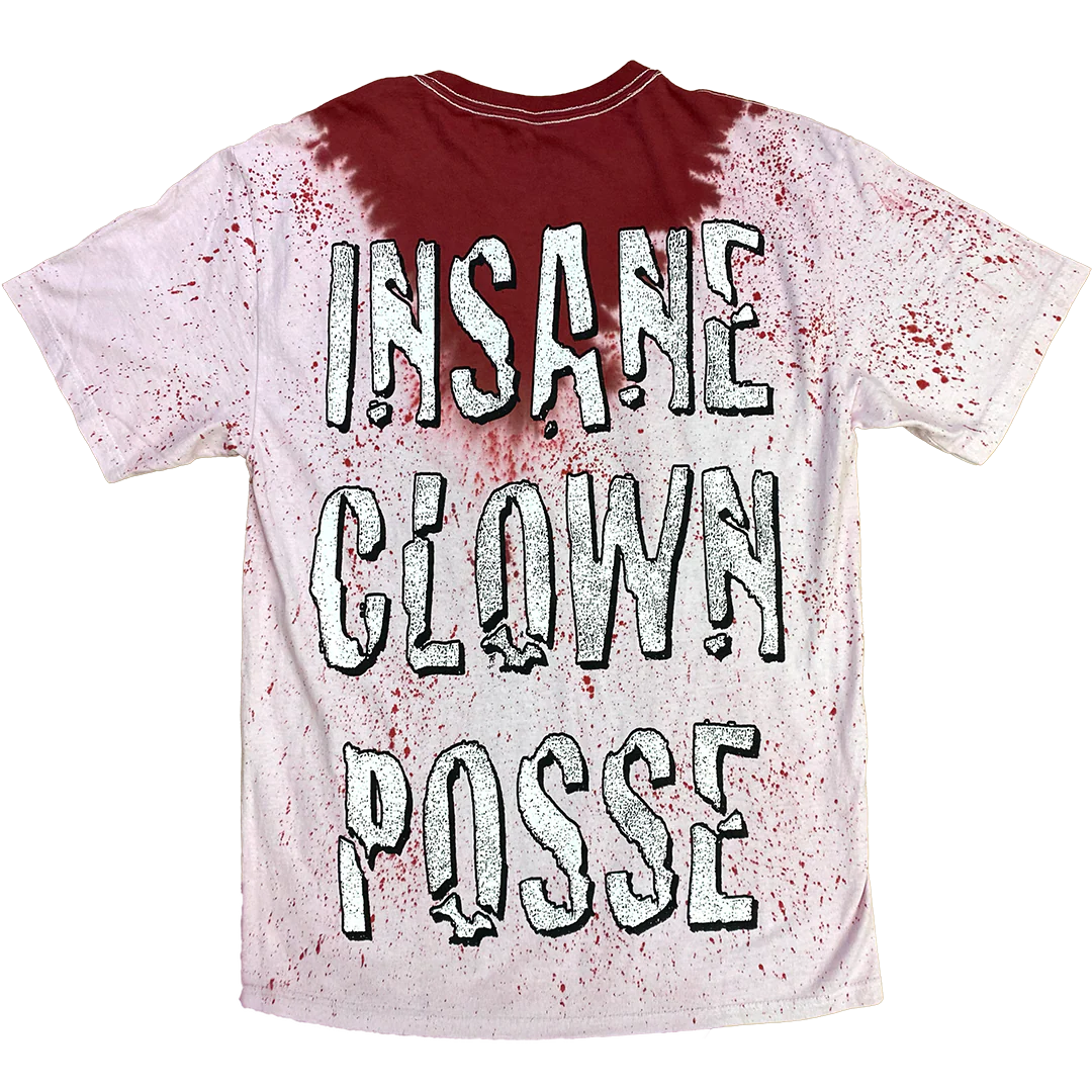 "Whadup" T-Shirt In Red Blood Splatter Dye - Image 3