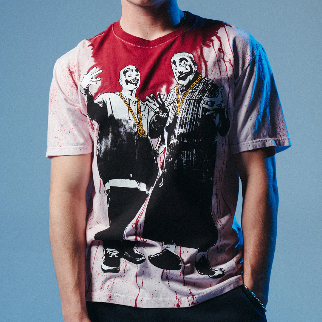 "Whadup" T-Shirt In Red Blood Splatter Dye - Image 5