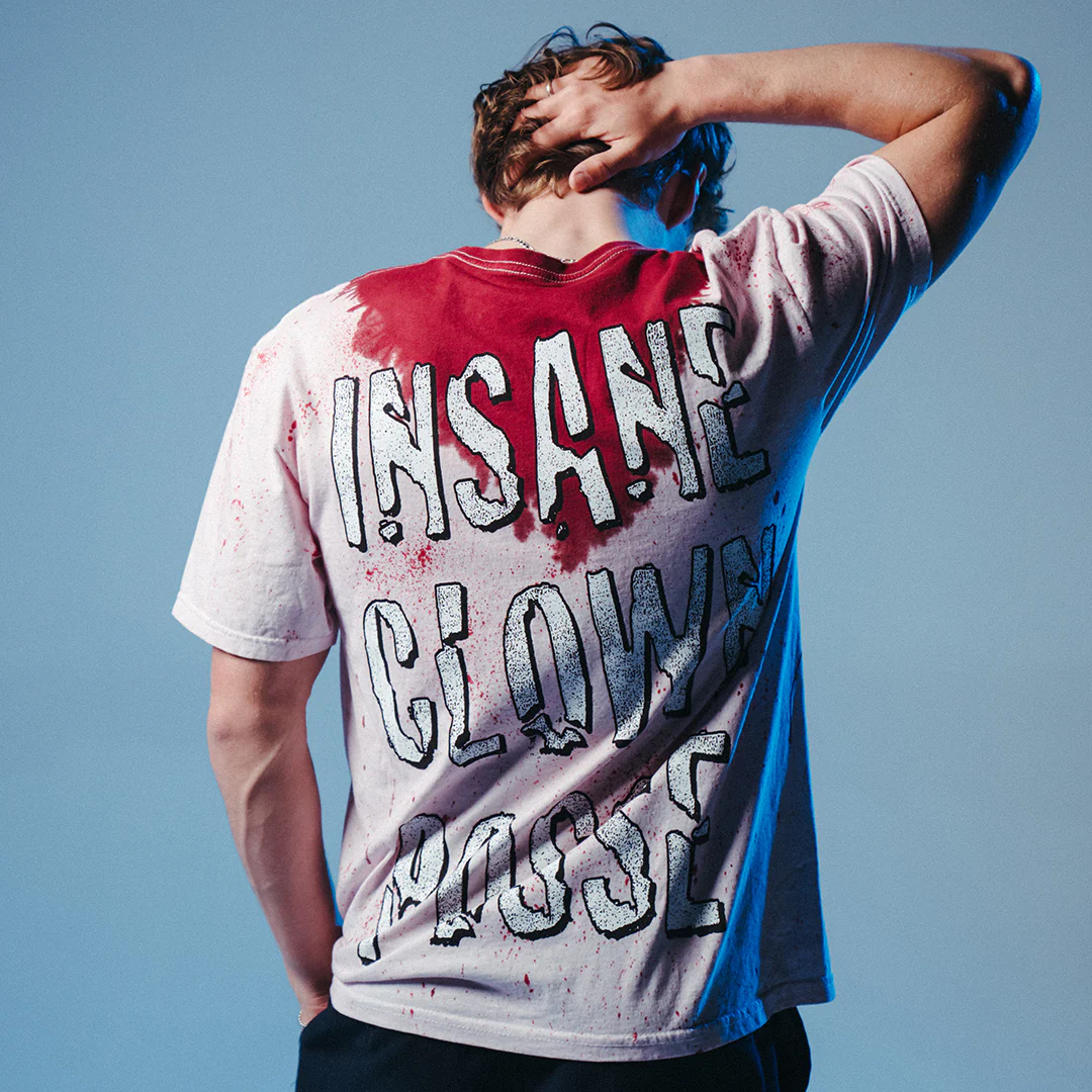 "Whadup" T-Shirt In Red Blood Splatter Dye - Image 6