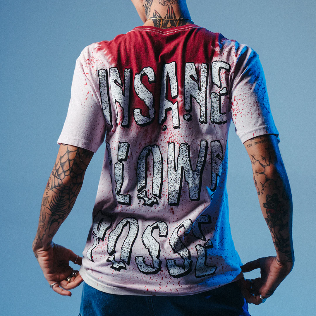 "Whadup" T-Shirt In Red Blood Splatter Dye - Image 8